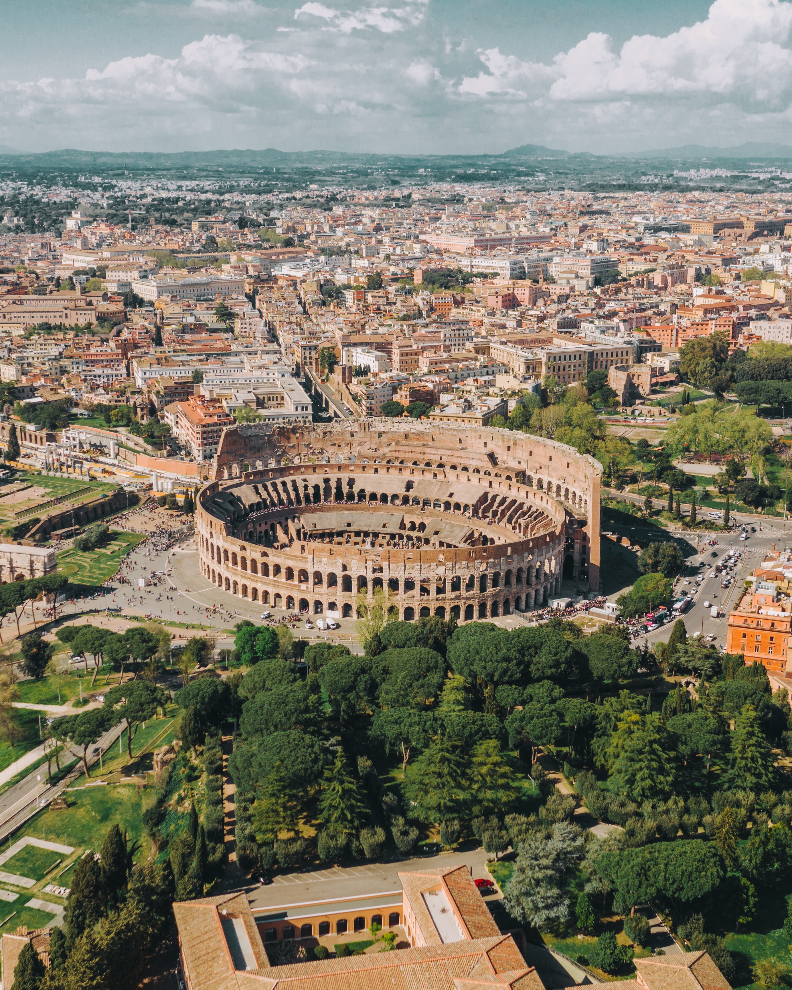 Beautiful view of Rome